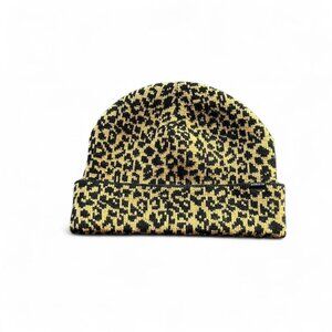 Leopard print beanie #winteraccessories   Athleta   Vintage y2k 90s cute